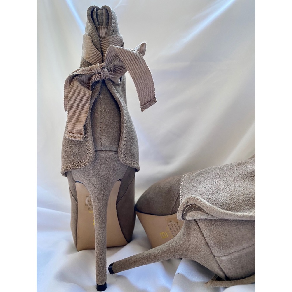 Suede Taupe Booties